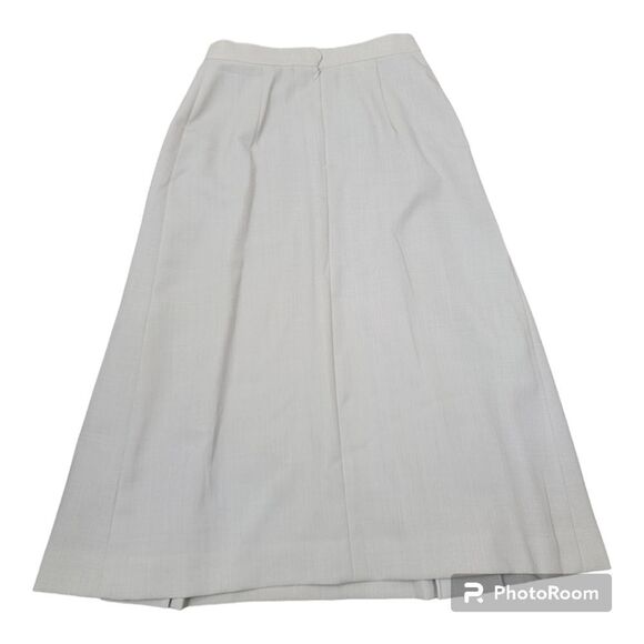 Evan Picone Vintage Pleated Midi Skirt Formal Business Casual Beige Size 10 - Picture 2 of 9